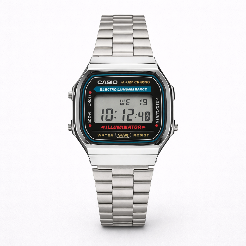 Casio Vintage Digital Stainless Steel Watch