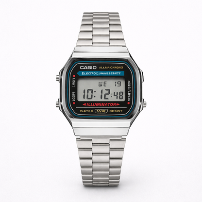 Casio Vintage Digital Stainless Steel Watch