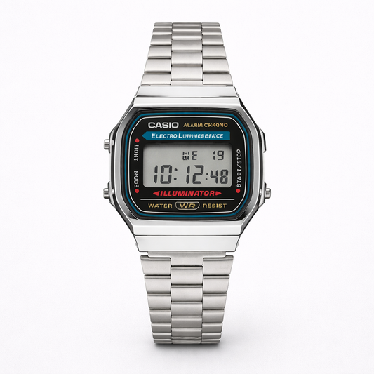 Casio Vintage Digital Stainless Steel Watch