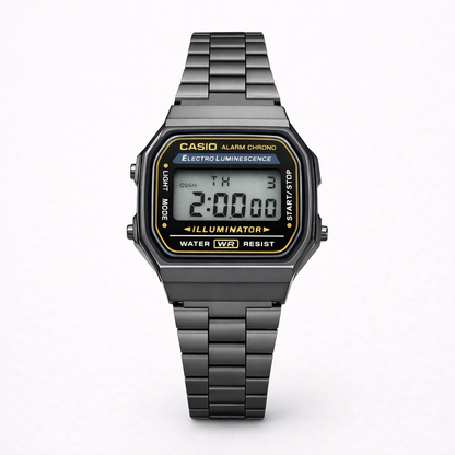 Casio Vintage Black Digital Steel Watch