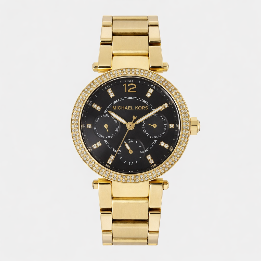 Michael Kors Gold Black Dial Multi-Function Watch