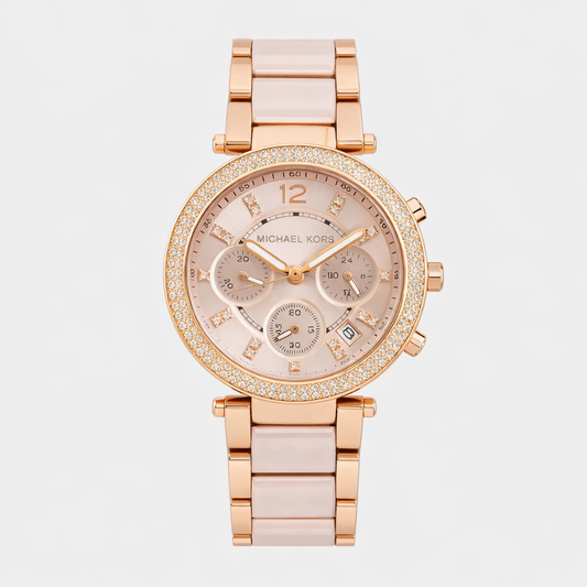 Michael Kors Rose Gold Blush Chronograph Watch