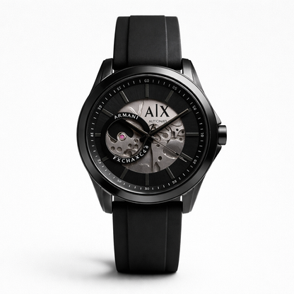 Armani Exchange Automatic Skeleton Black Dial Men's Watch