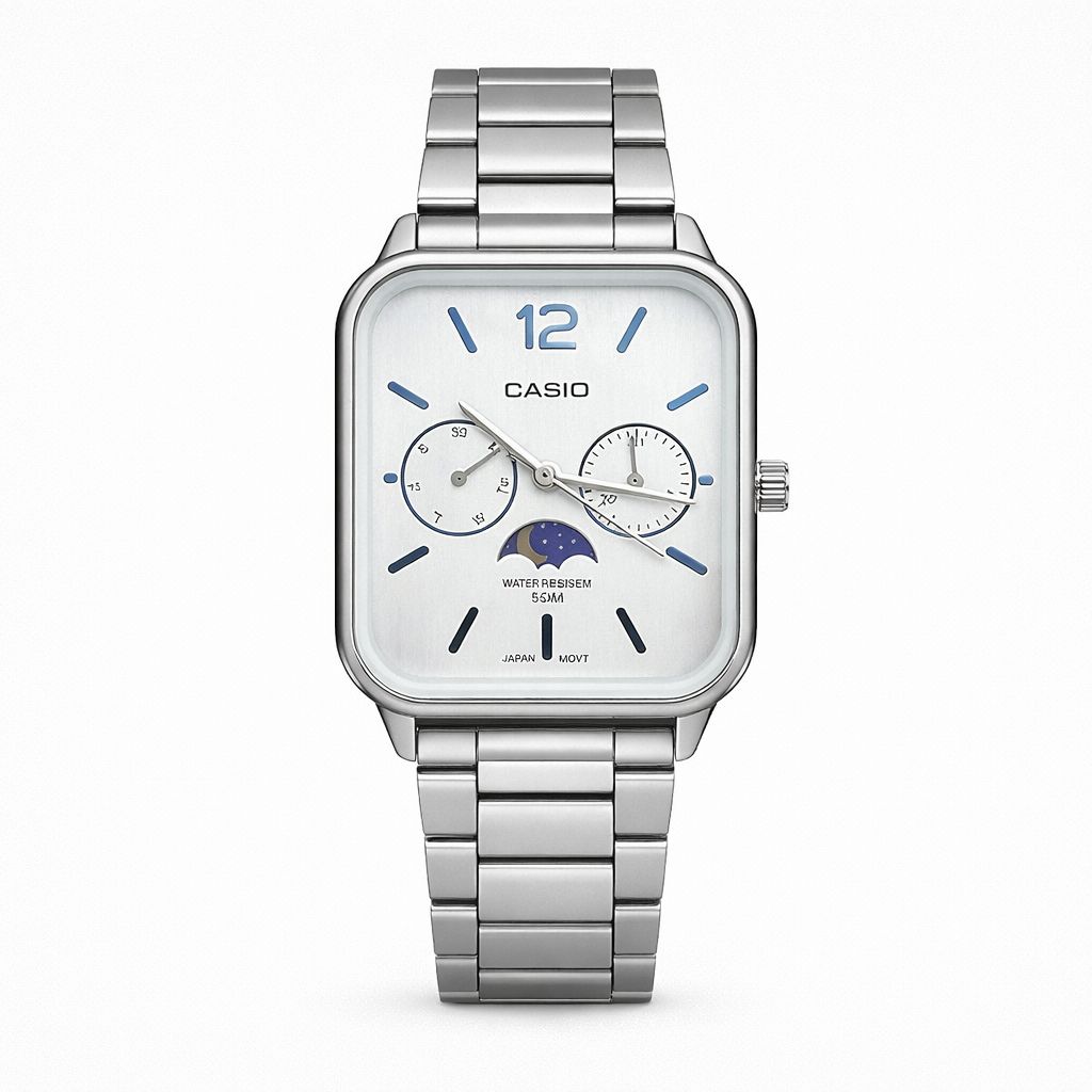 Casio Vintage Square Silver Dial Men's Watch