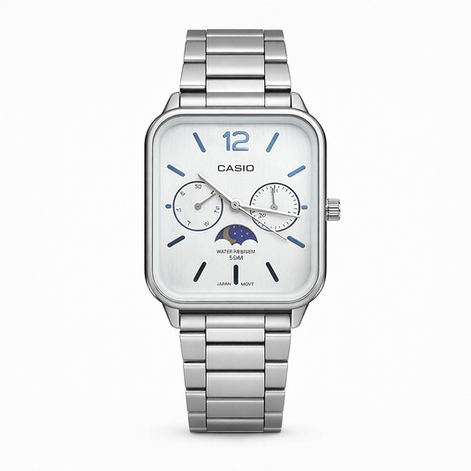 Casio Vintage Square Silver Dial Men's Watch