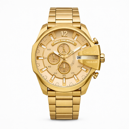 Diesel Gold Tone Chronograph Stainless Steel Watch