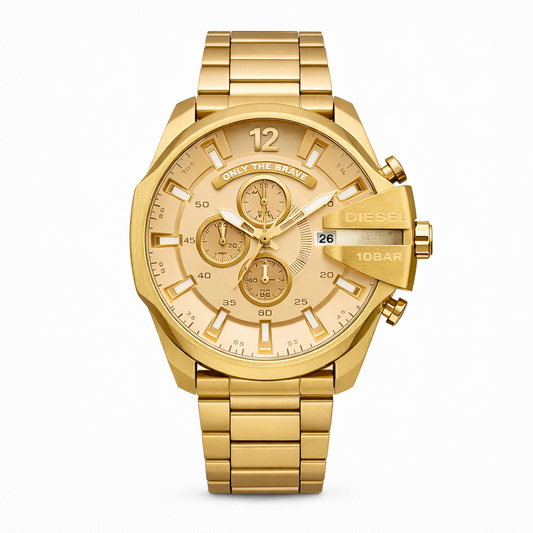 Diesel Gold Tone Chronograph Stainless Steel Watch