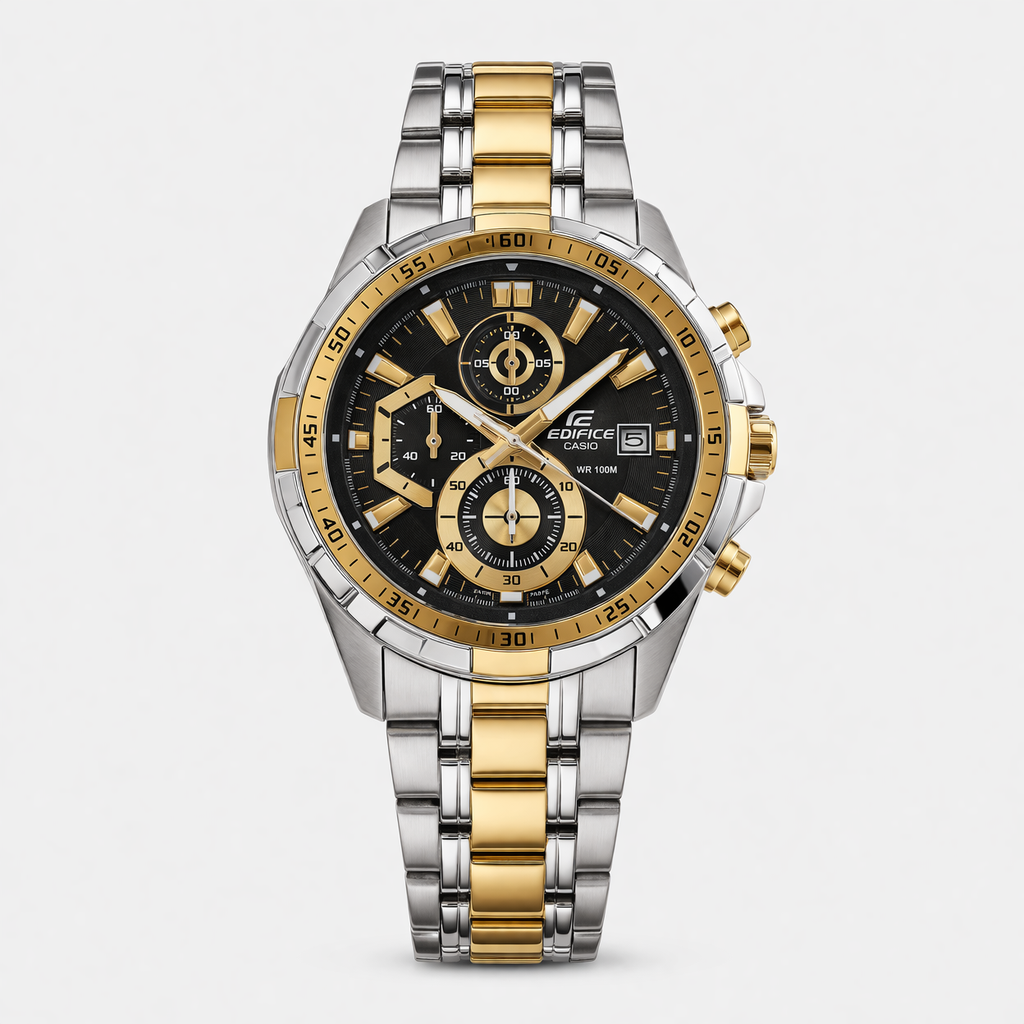 Casio Edifice Black Gold Chronograph Steel Watch