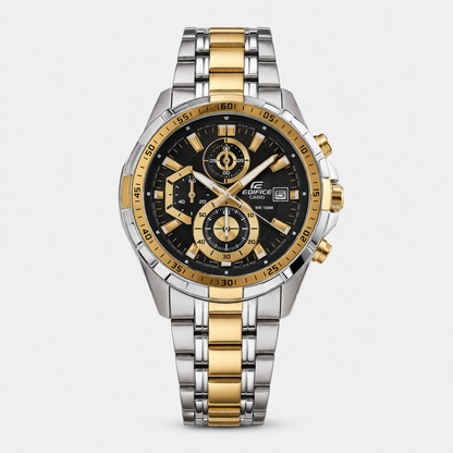 Casio Edifice Black Gold Chronograph Steel Watch
