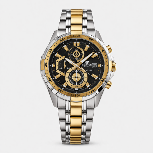 Casio Edifice Black Gold Chronograph Steel Watch