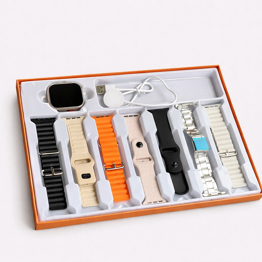 ULTRA SMARTWATCH – 7 IN 1 STRAP COMBO For Men & Women