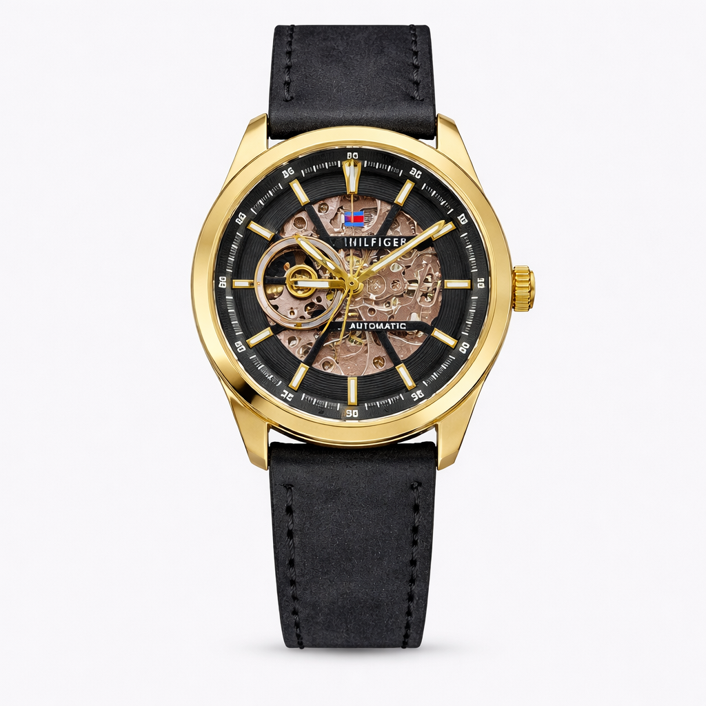 TOMMY HILFIGER – MODERN AUTOMATIC GOLD SKELETON EDITION