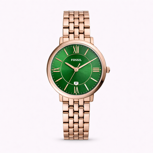 FOSSIL WOMEN – GREEN DIAL ROSE GOLD EDITION