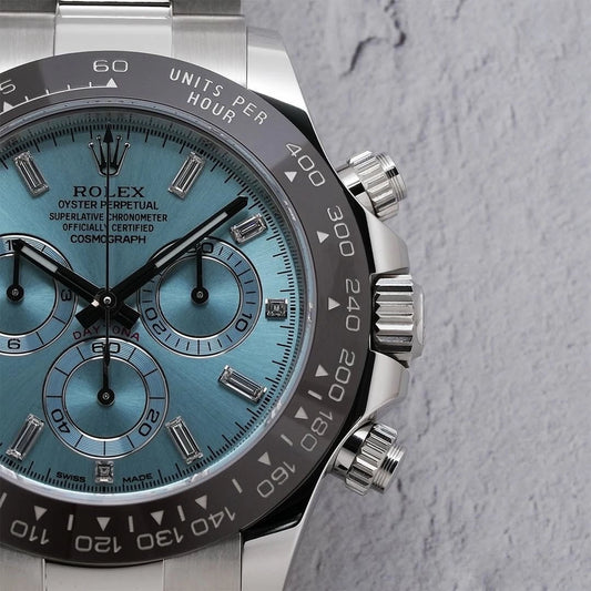 Rolex Daytona Ice Blue Dial Stainless Steel Oyster Chronograph Watch