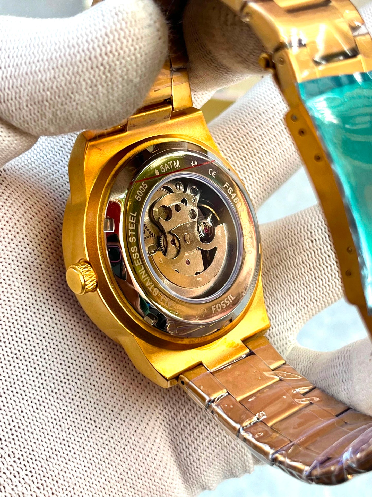 FOSSIL BRONSON GOlD SKELETON AUTOMATIC