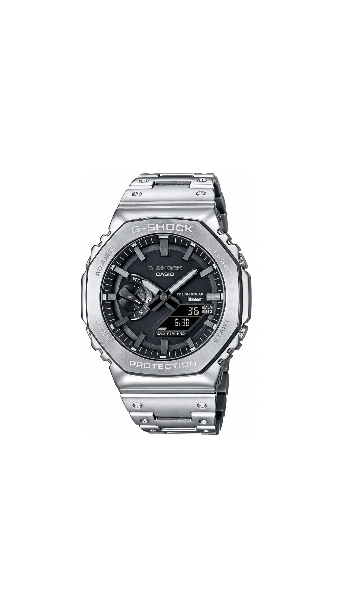 Casio G-Shock Full Metal Silver Analog-Digital Watch for Men