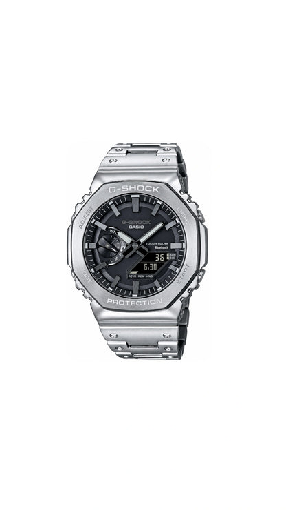 Casio G-Shock Full Metal Silver Analog-Digital Watch for Men