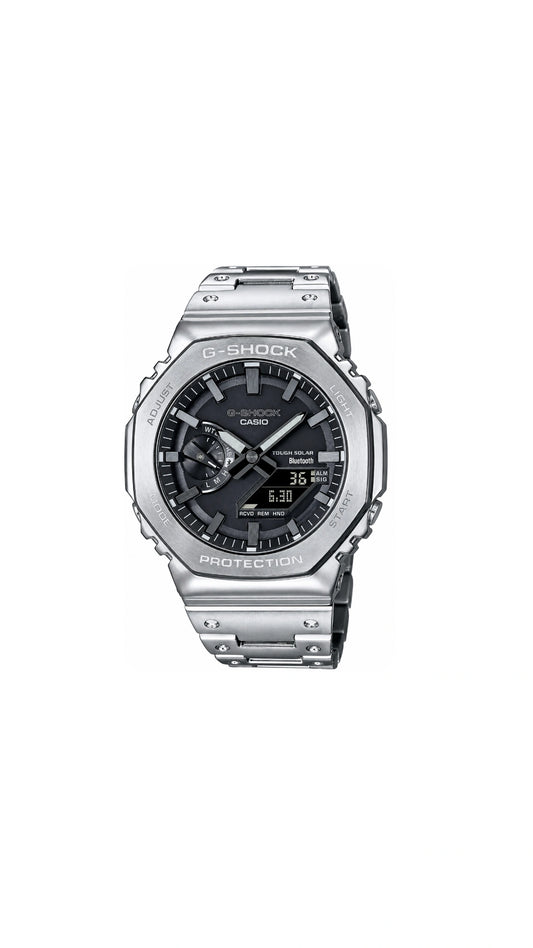 Casio G-Shock Full Metal Silver Analog-Digital Watch for Men