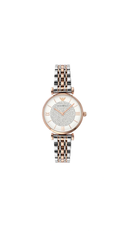 Emporio Armani Rose Gold Two Tone Watch