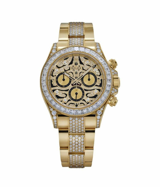 Rolex Oyster Tiger Eye Diamond Gold  Edition Chain Belt