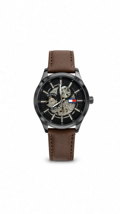 Tommy Hilfiger  193R Black with Brown Skeleton
