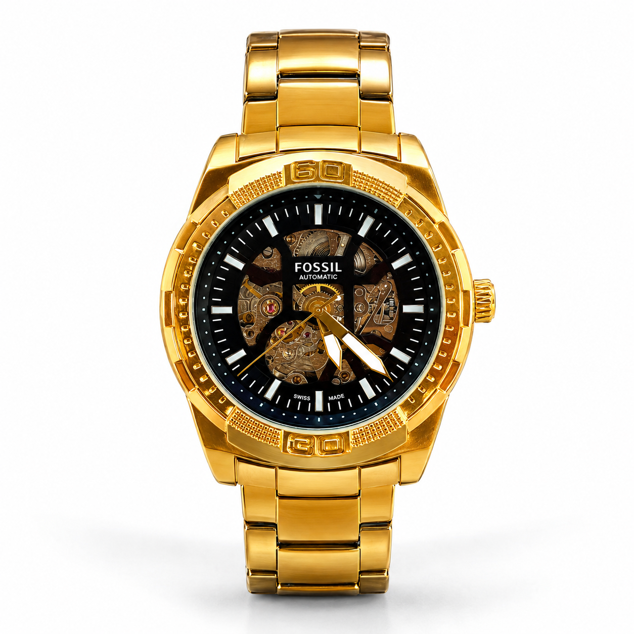 FOSSIL BRONSON GOlD SKELETON AUTOMATIC
