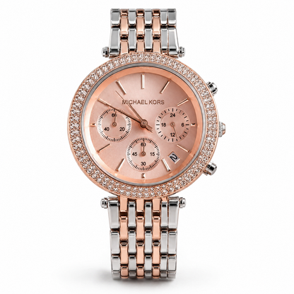 Michael Kors Rose Gold Two Tone Chronograph Watch
