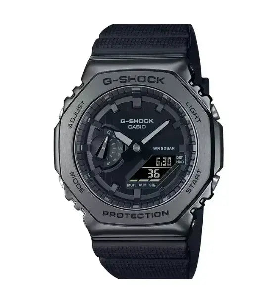 Casio G-Shock Black Metal Analog-Digital Resin Strap Watch for Men