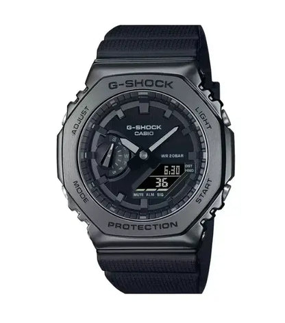 Casio G-Shock Black Metal Analog-Digital Resin Strap Watch for Men