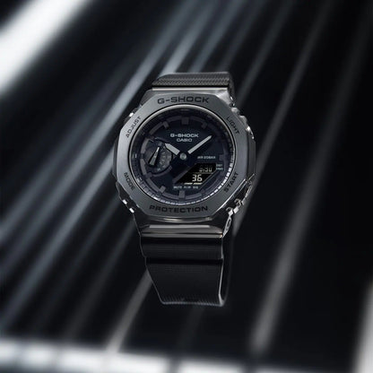 Casio G-Shock Black Metal Analog-Digital Resin Strap Watch for Men