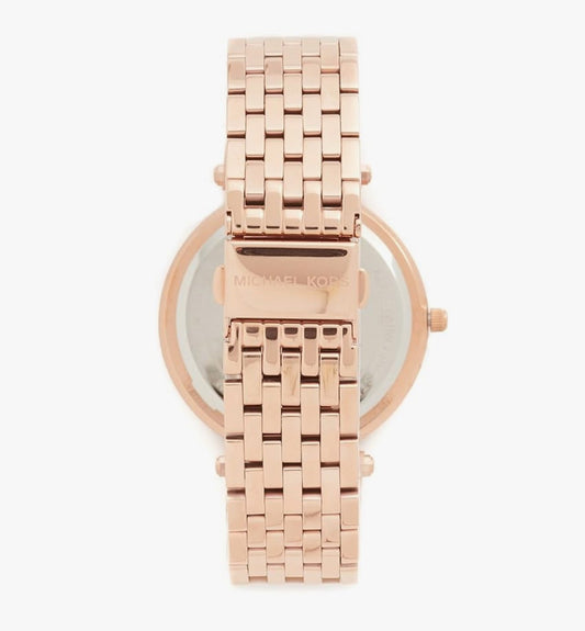 Michael Kors Green Dial Rose Gold Chronograph Watch