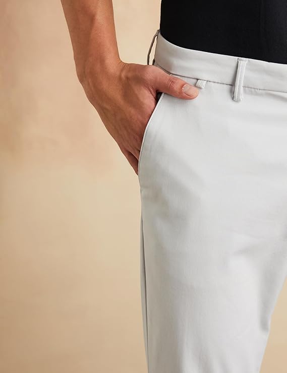 Men’s Slim Fit Light Grey Formal Trousers