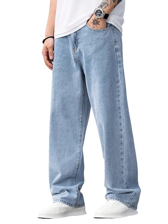 Men’s Light Blue Relaxed Fit Denim Jeans