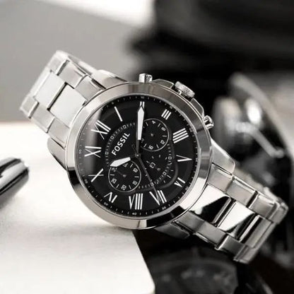 Fossil Grant Silver Watch FS4736