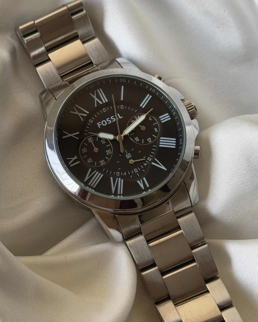Fossil Grant Silver Watch FS4736