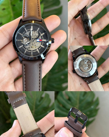 Tommy Hilfiger  193R Black with Brown Skeleton
