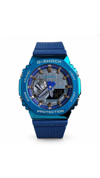 G-Shock Blue  Metal Analog-Digital Resin Strap Watch for Men