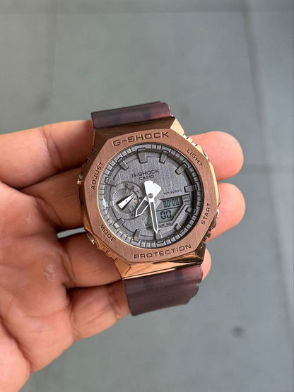 G-Shock Brown  Metal Analog-Digital Resin Strap Watch for Men (Copy)
