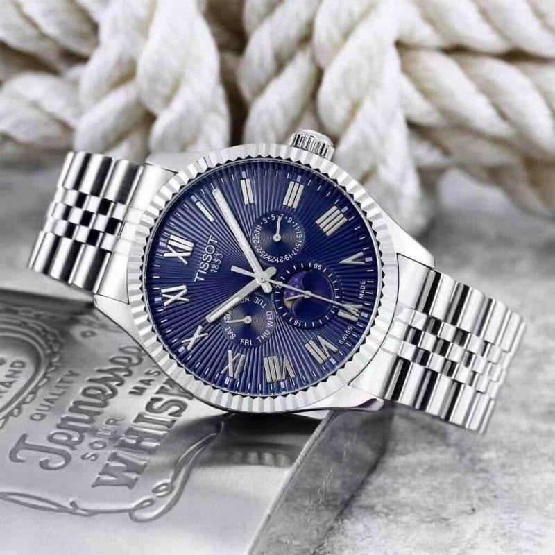 Tissot 1853 Silver Blue with All chronograph mens watch