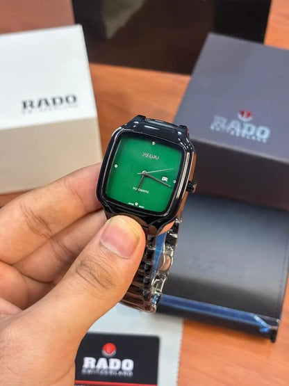 Rado True Square Green With Black Watch