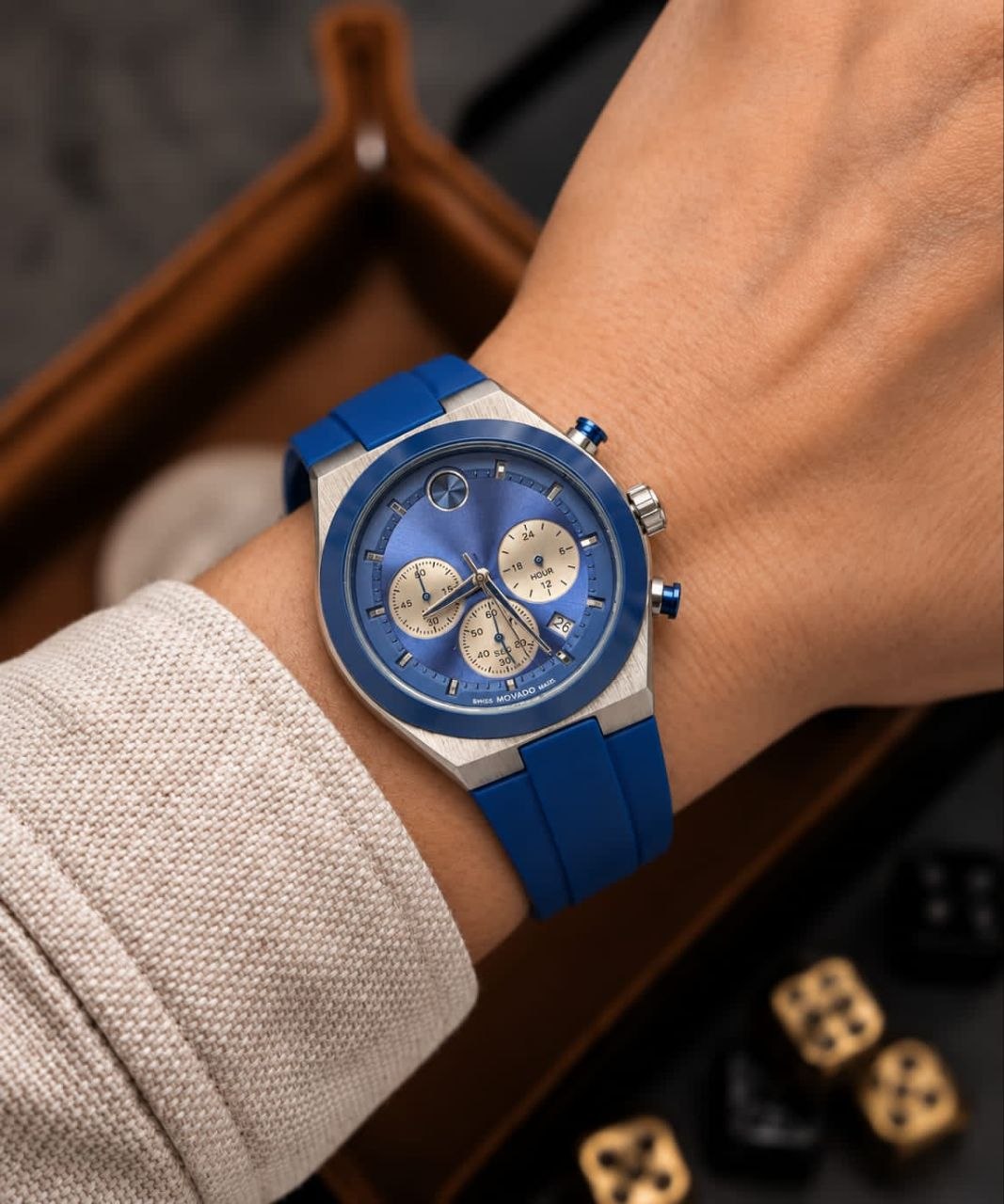 Movado Bold Chronograph  Blue Edition