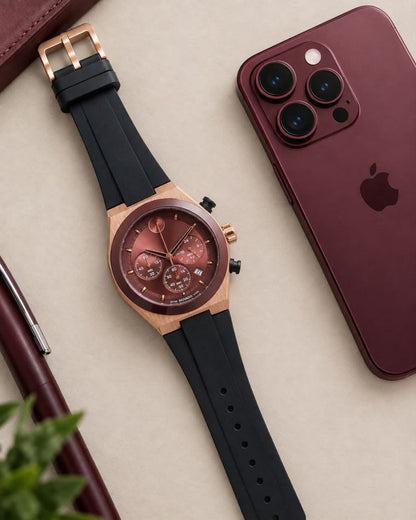 Movado Bold Chronograph  Burgundy Edition