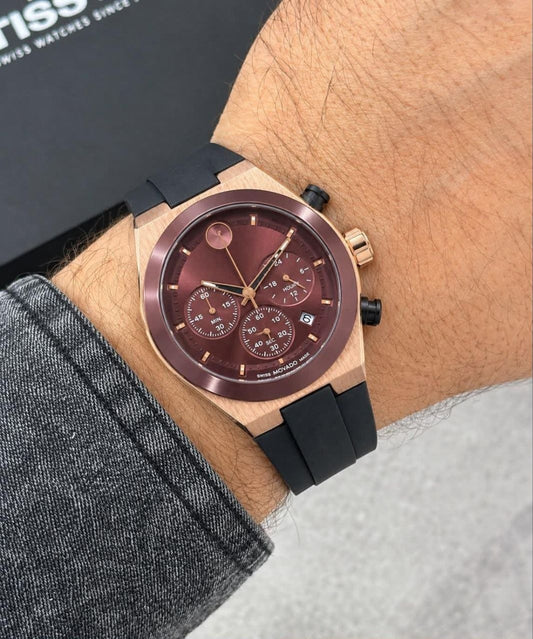 Movado Bold Chronograph  Burgundy Edition
