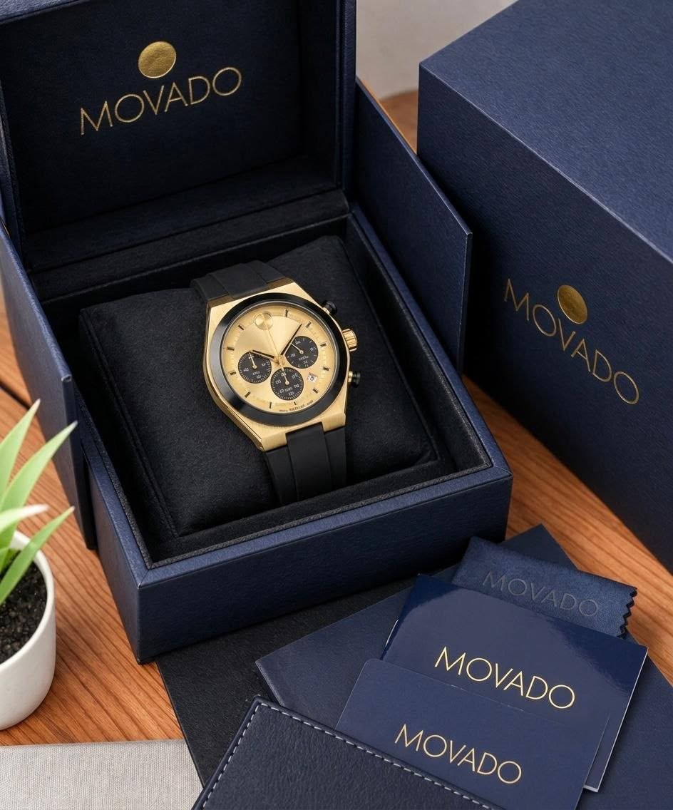 Movado Bold Chronograph  Gold Edition