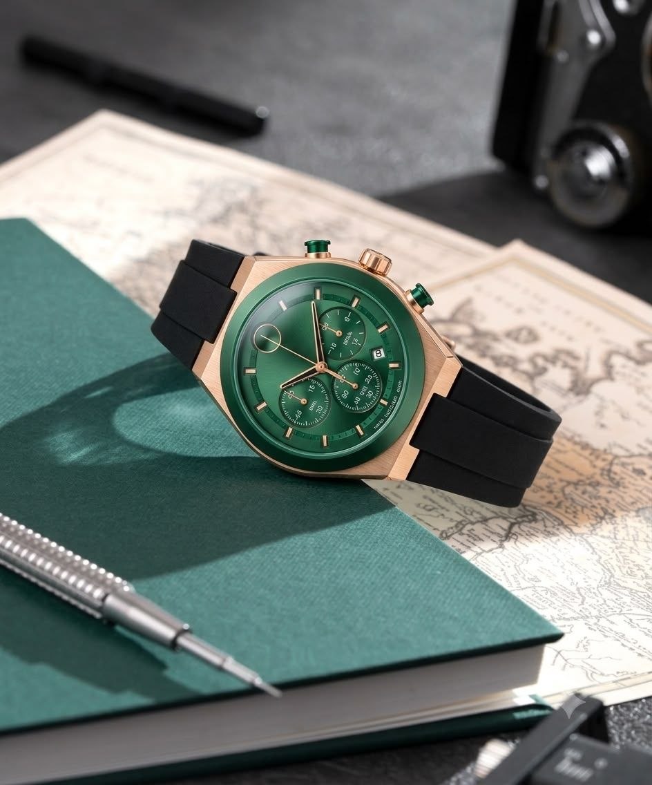 Movado Bold Chronograph  Green Edition