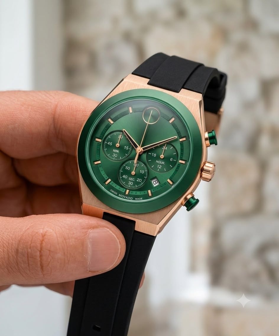 Movado Bold Chronograph  Green Edition