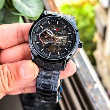 Tommy Hilfiger Full With Black Automatic Stainless  Watch M-693