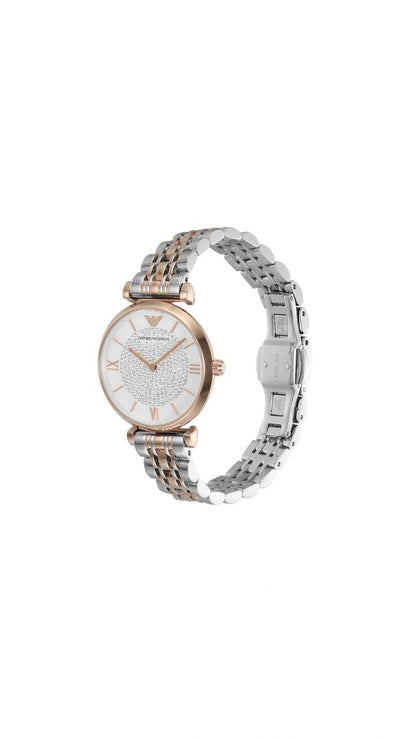 Emporio Armani Rose Gold Two Tone Watch