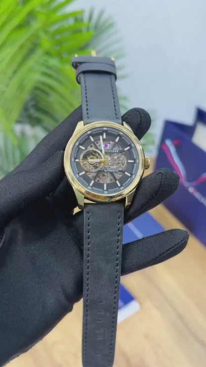 TOMMY HILFIGER – MODERN AUTOMATIC GOLD SKELETON EDITION