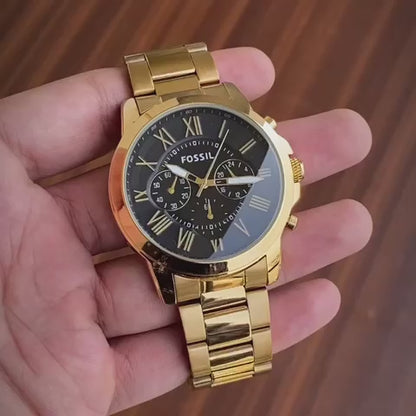 FOSSIL CHRONOGRAPH – GOLD BLACK EDITION